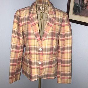 J. Crew plaid blazer